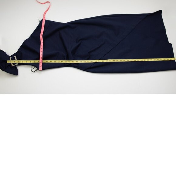 Elliatt Fox Dress One Shoulder Asymmetrical Midi Navy Blue Size Medium New - Picture 6 of 6
